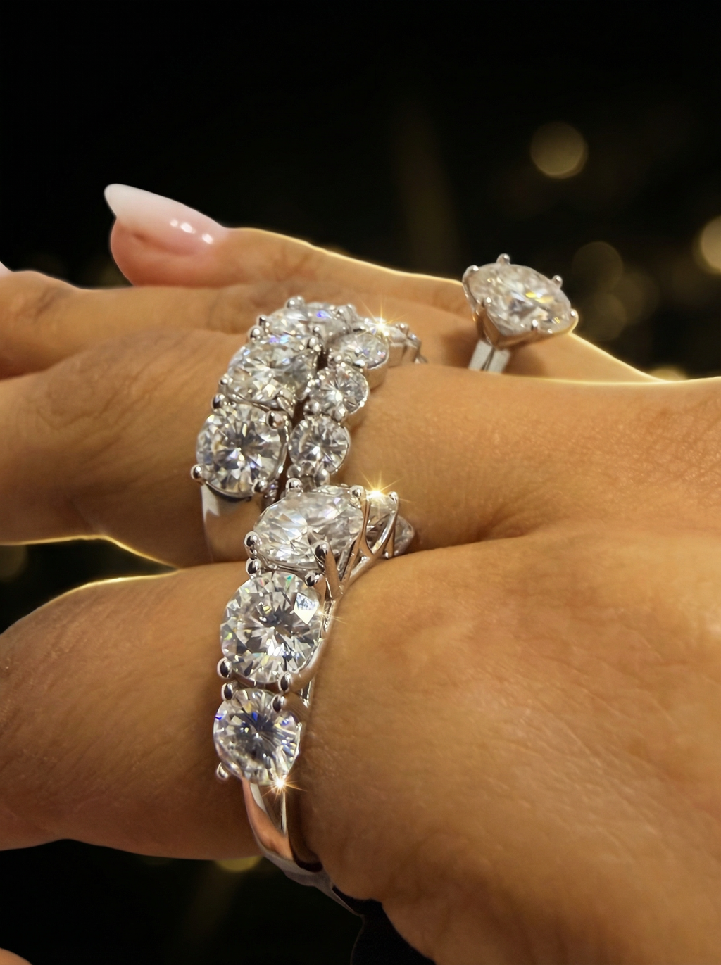 Anel Crown Moissanite