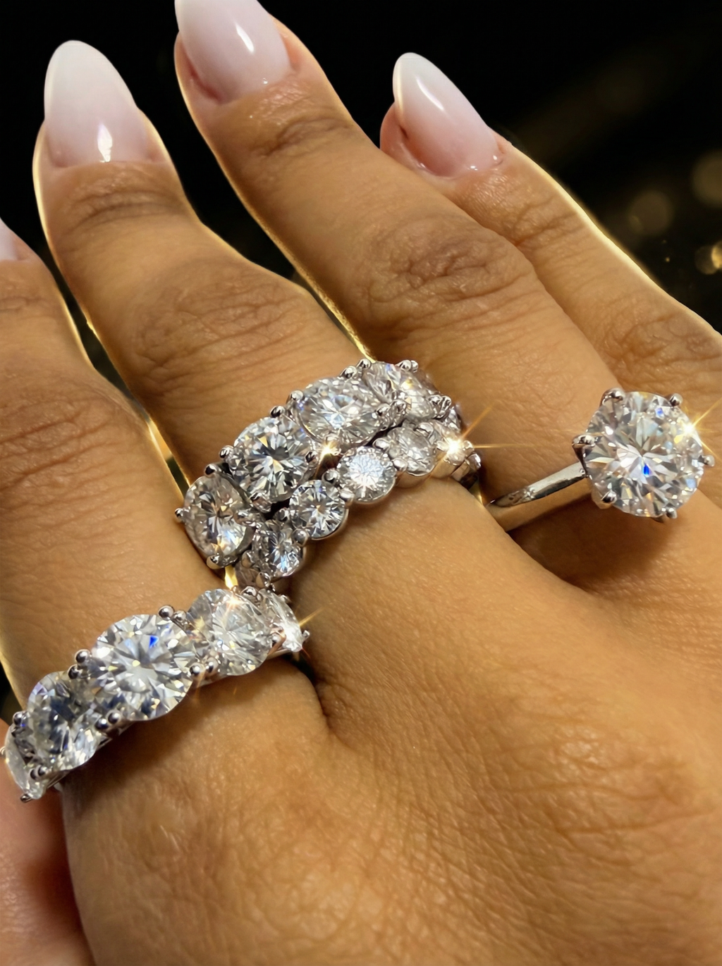 Anel Crown Moissanite